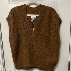 Pistola Kiran Chestnut Cable Sweater Vest